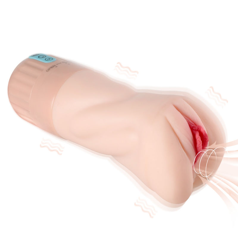Dual Hardness TPR Realistic Vagina Sex Toy Vibrating And Sucking Vagina